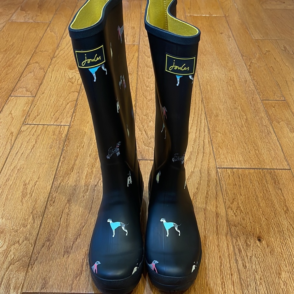 Women's *Dark Navy* Rain Boots with Dog Print - Picture 5 of 12